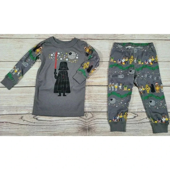 Hanna Andersson Star Wars Darth Vader Pajama Set 18-24mths 2pc Holiday New - Picture 1 of 4